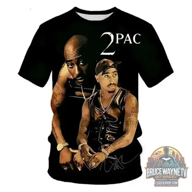 Guide d'achat : T-Shirt Homme Harajuku 2Pac Hip Hop Graphique Été
