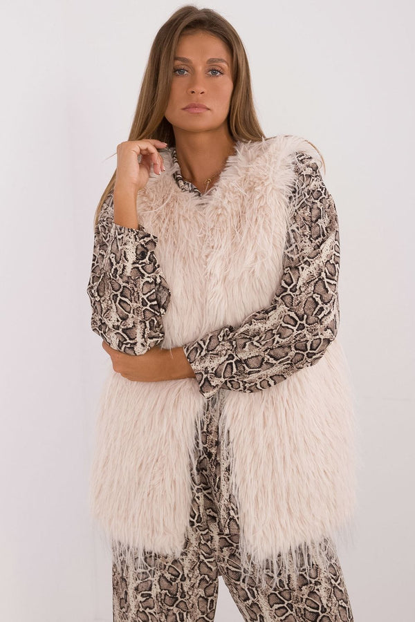 Gilet femme AT — beige