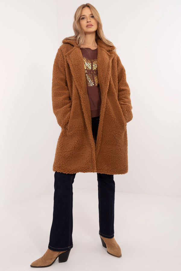 Manteau femme Italy Moda — brun