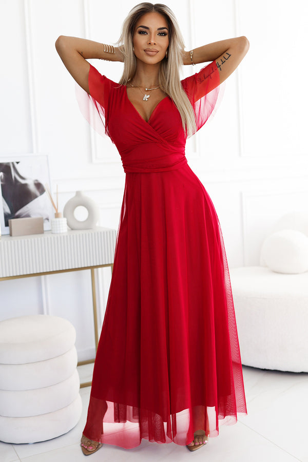 Robe femme Numoco Longue Longue — rouge