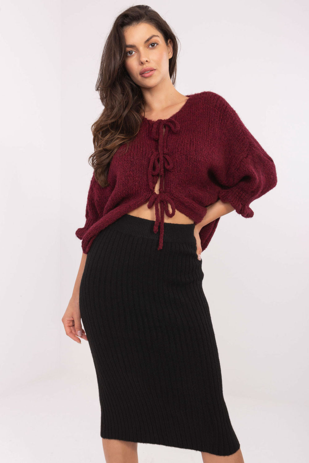 Cardigan femme Italy Moda — rouge