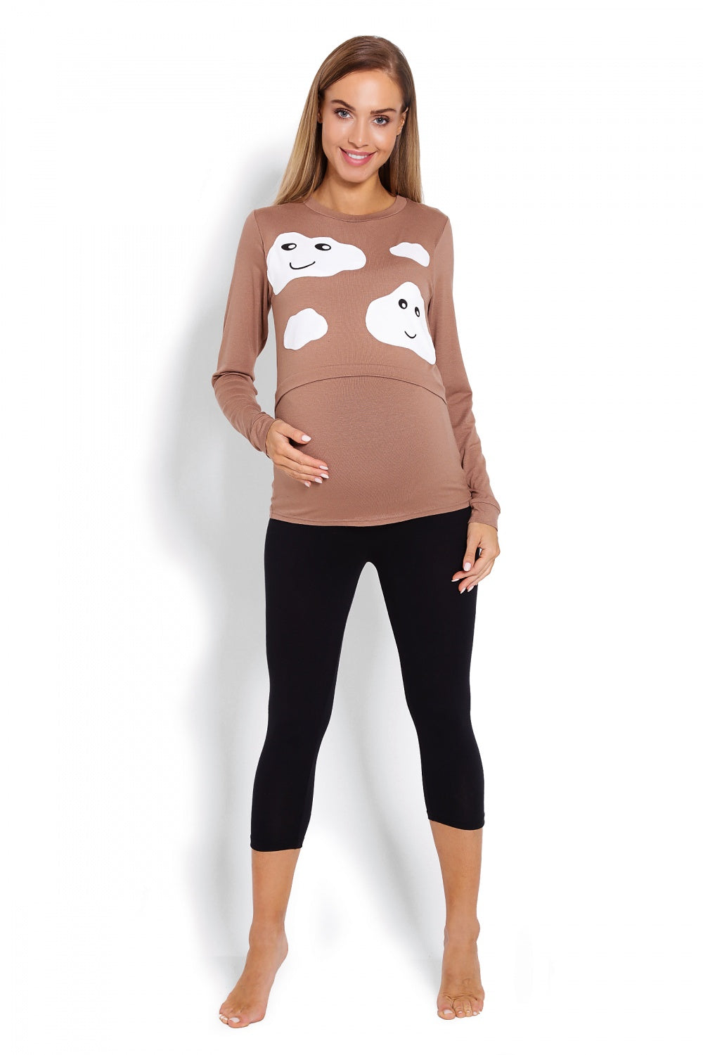 Pyjama femme PeeKaBoo De Grossesse De — beige