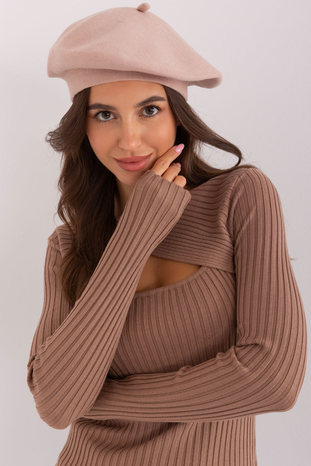 Béret femme AT — beige