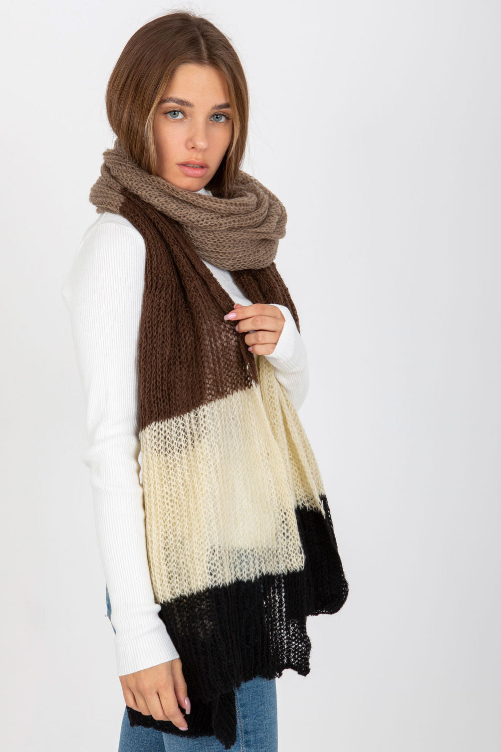Châle femme AT — beige