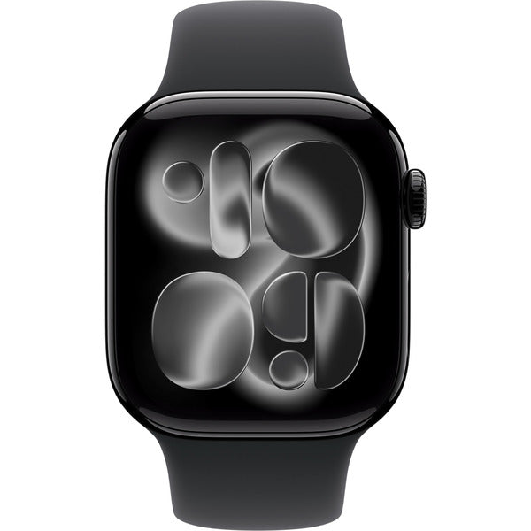 Apple Watch noir (glänzend), Aluminium, 42 mm, bracelet sport noir S/M - Apple