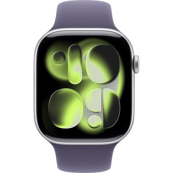Apple Watch argent, Aluminium, 46 mm, bracelet sport nebelviolett S/M - Apple