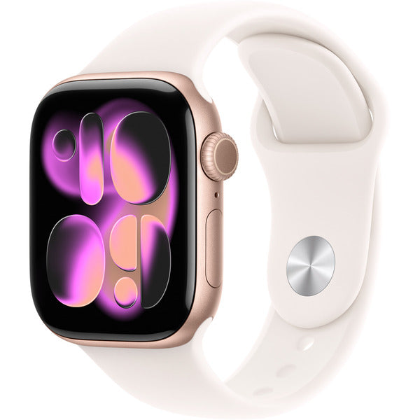 Apple Watch roségold, Aluminium, 42 mm, bracelet sport blassrosa S/M, Cellular - Apple - vue 2
