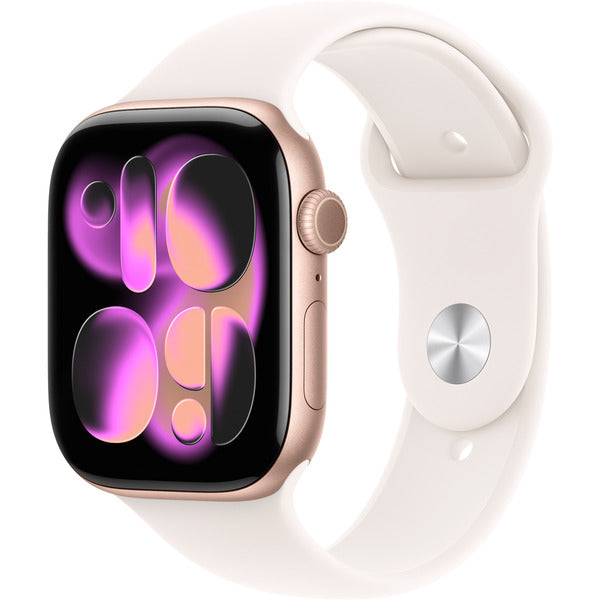 Apple Watch roségold, Aluminium, 46 mm, bracelet sport blassrosa M/L, Cellular - Apple - vue 2