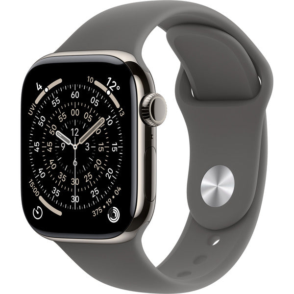 Apple Watch Titan Natur, bracelet / boîtier titane, 42 mm, bracelet sport steingrau S/M, Cellular - Apple - vue 2