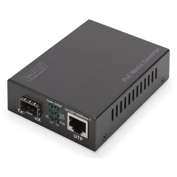 Digitus Gigabit PoE Medienkonverter, RJ45 / SFP, PSE - Digitus