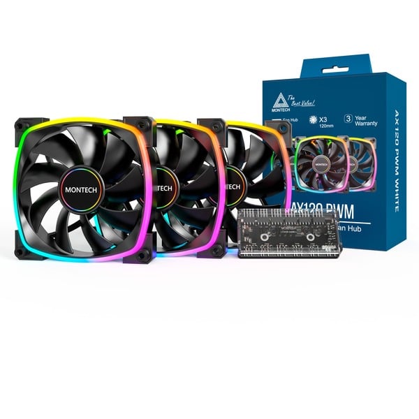 Montech AX120 PWM 120x120x25, Gehäuselüfter - Montech