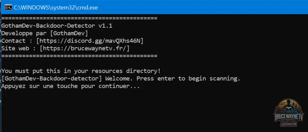 GothamDev - Logiciel de Détection de Backdoors pour Serveur FiveM – Protection Avancée - Legeekshop