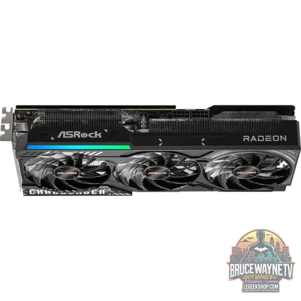 ASRock Radeon RX 9070 XT Challenger 16GB, carte graphique noir / gris, RDNA4, GDDR6, 3x DisplayPort, 1x HDMI 2.1 - ASRock - vue 8
