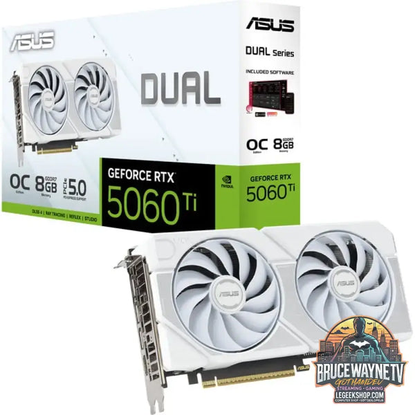 ASUS GeForce RTX 5060 Ti DUAL OC 8GB WHITE, carte graphique - ASUS