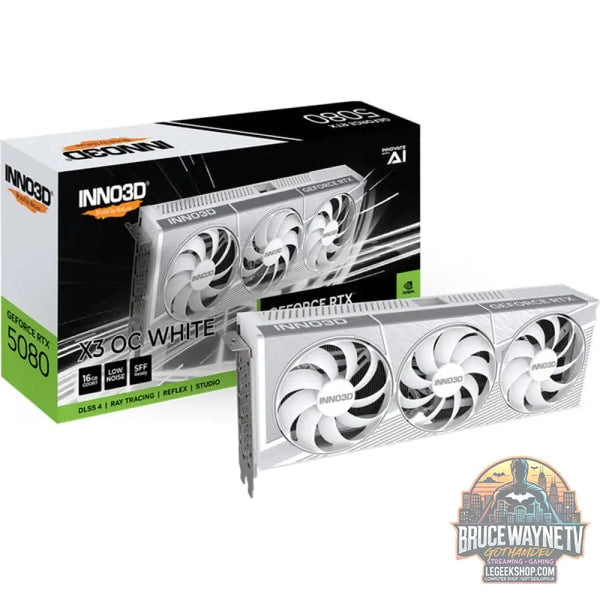 INNO3D GeForce RTX 5080 X3 OC WHITE, Grafikkarte blanc, DLSS 4, 3x DisplayPort, 1x HDMI 2.1 - INNO3D