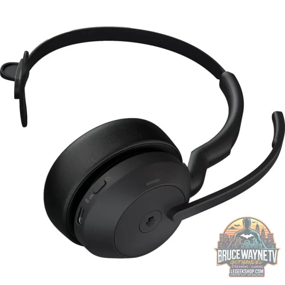 Jabra Evolve2 55, avec station de charge, Headset noir, Mono, UC, USB-A, Link380a - Jabra - vue 5