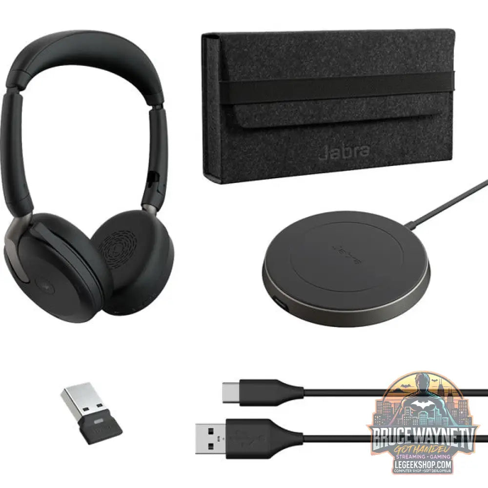 Jabra Evolve2 65 Flex Duo WLC, avec Ladepad, Headset (noir, Stereo, Microsoft Teams, USB-A, Link380a) - Jabra - vue 6