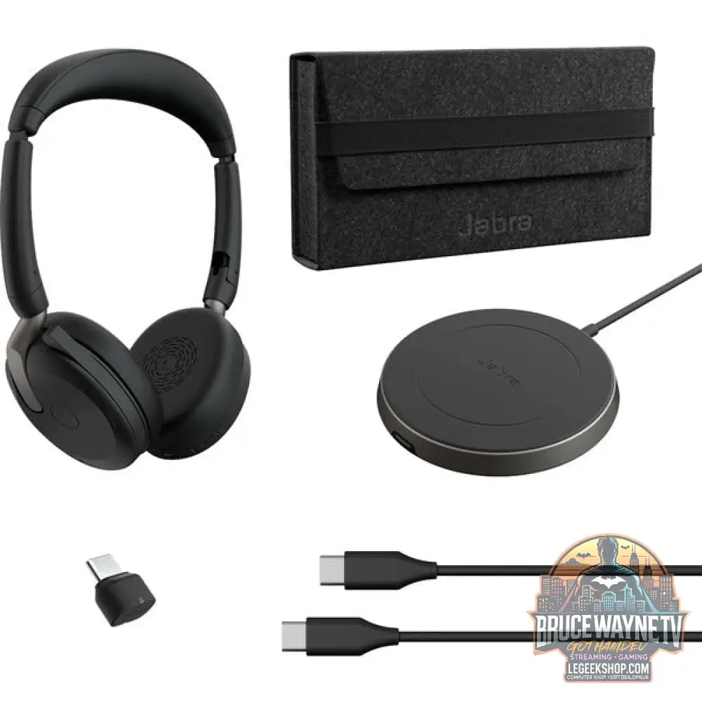 Jabra Evolve2 65 Flex Duo WLC, avec Ladepad, Headset (noir, Stereo, UC, USB-C, Link380c) - Jabra - vue 6