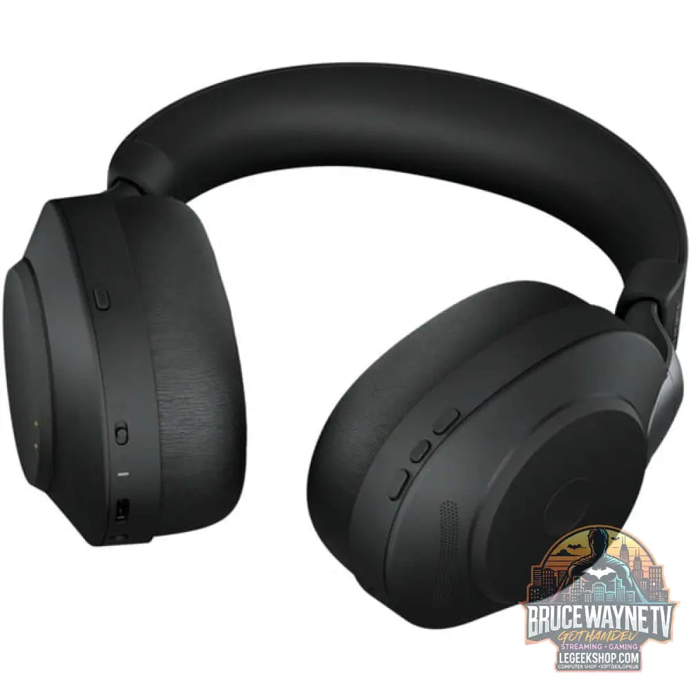 Jabra Evolve2 85, Headset noir, Stereo, Microsoft Teams, USB-C, DeskStand - Jabra - vue 3
