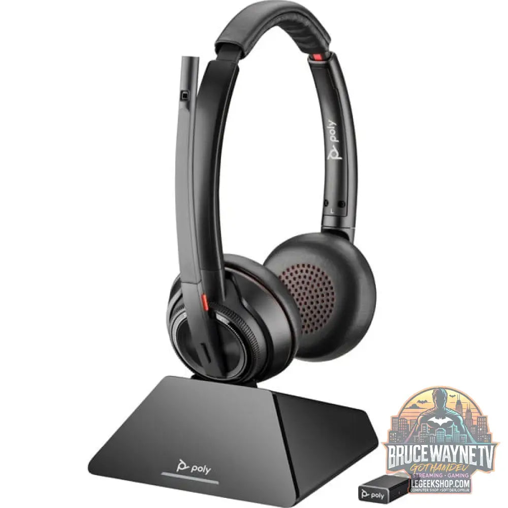 Poly Savi 8220 UC DECT, Headset (noir, Stereo, USB-A, USB-C, Microsoft Teams) - Poly