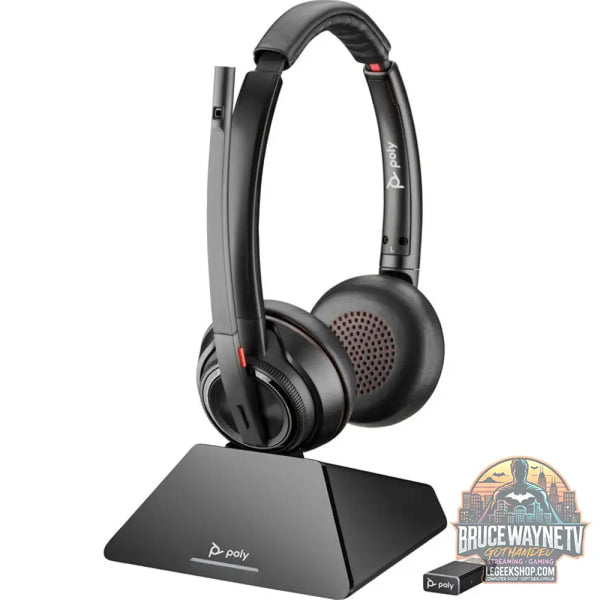 Poly Savi 8220 UC DECT, Headset (noir, Stereo, USB-A, USB-C, Microsoft Teams) - Poly