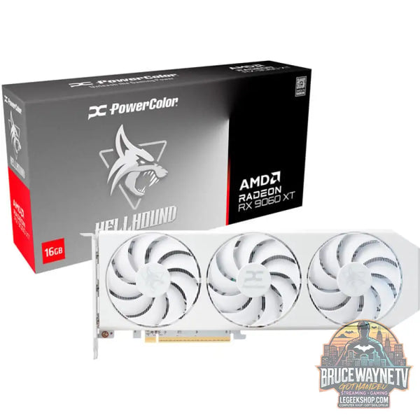 PowerColor Radeon RX 9060 XT Hellhound Spectral White 16G, carte graphique - PowerColor