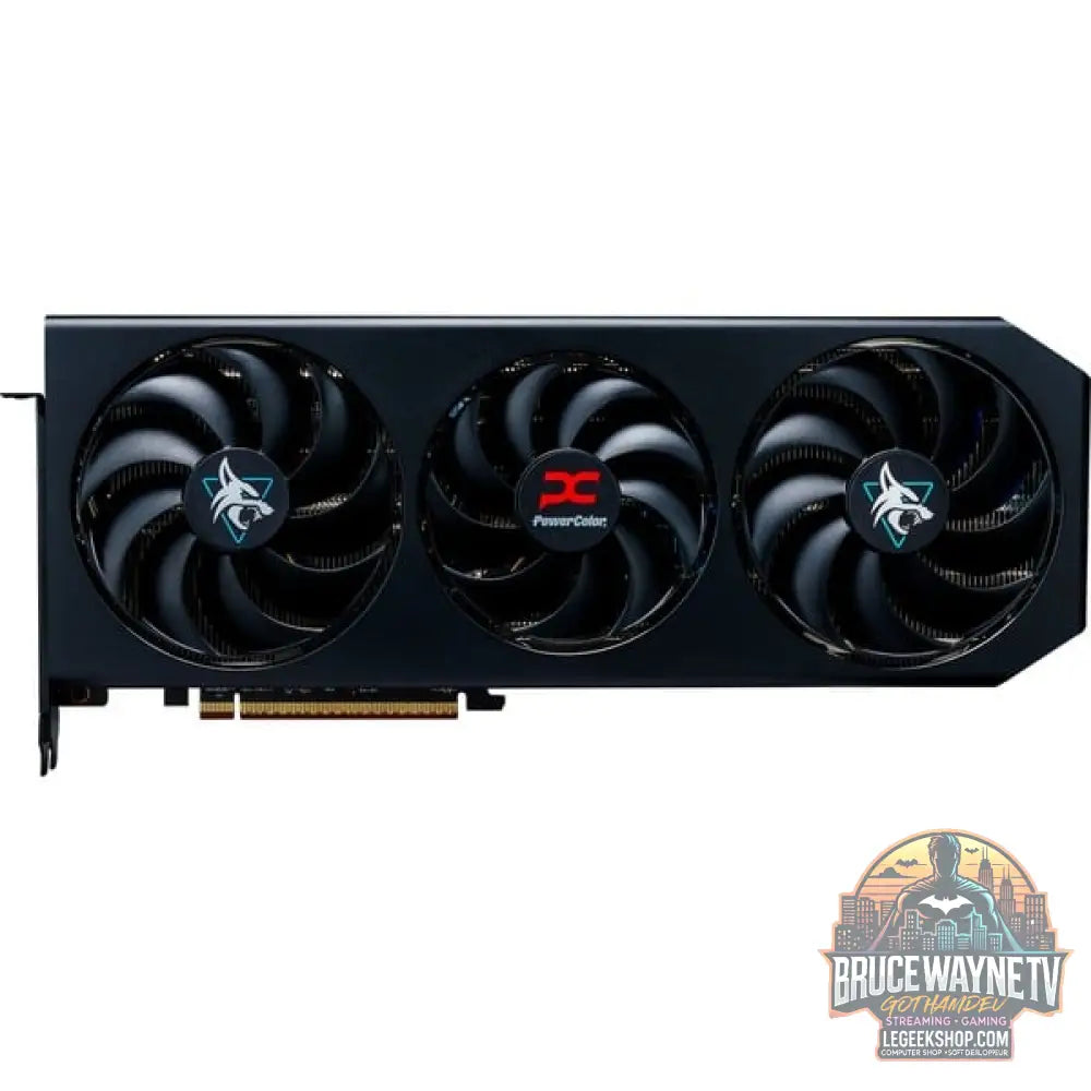 PowerColor Radeon RX 9070 XT Hellhound 16GB OC, carte graphique noir, RDNA4, GDDR6, 3x DisplayPort, 1x HDMI - PowerColor - vue 2