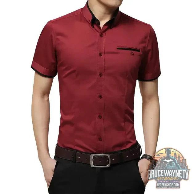 Chemise d'affaires à manches courtes pour hommes, chemise de smoking, col rabattu, grande taille, 5XL, nouveauté, été, 2024 vs Chemise Homme AIOPESON – Élégance Oxford Printemps-Automne : quel chemise manche courte choisir ?