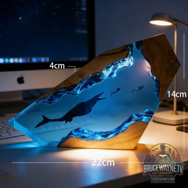 Guide d'achat : Micro-Scène Marine Lumineuse – Baleine en Résine sur Base Bois LED Décoration Maison