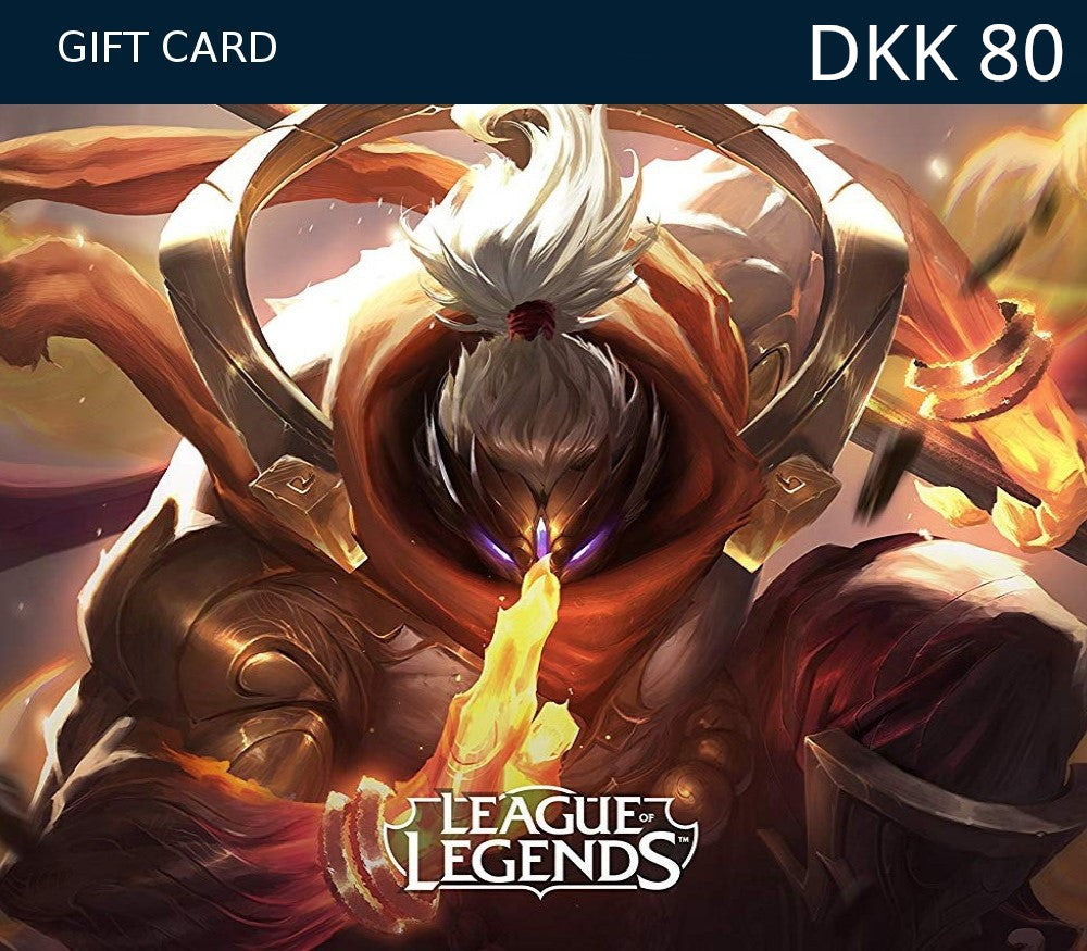 League of Legends 80 DKK Prepaid RP Card DK