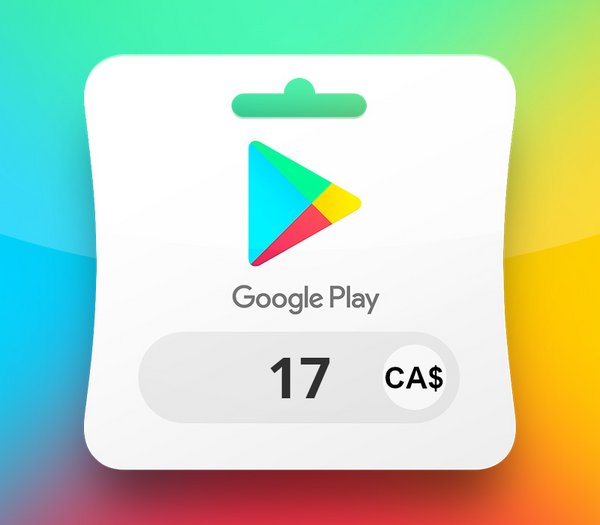 Google Play CAD 17 Gift Card CA