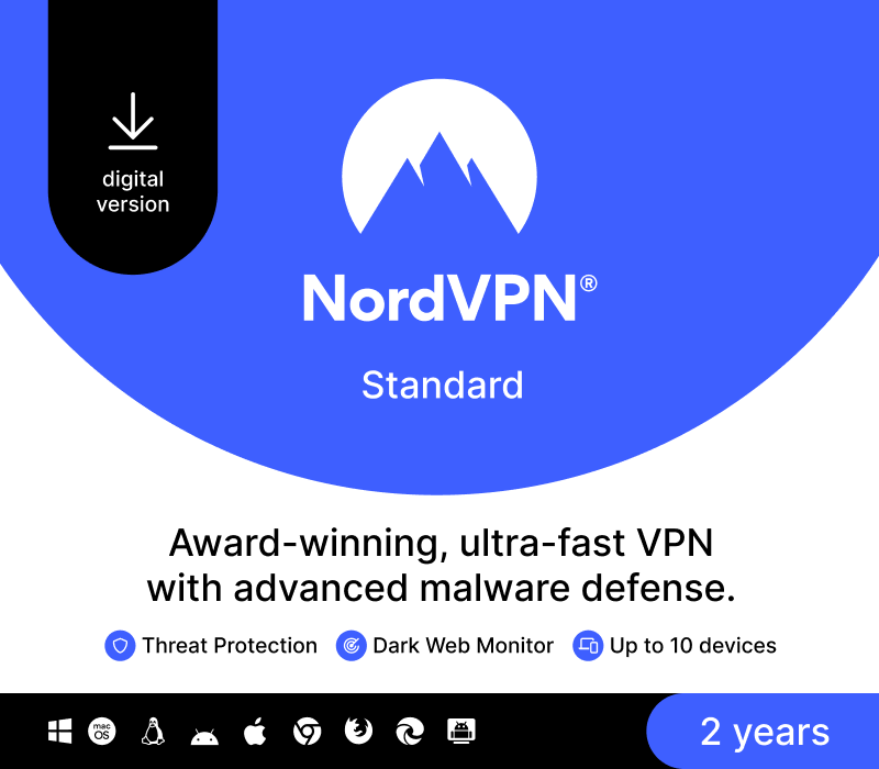 NordVPN Standard AU Key (2 Years / 10 Devices)