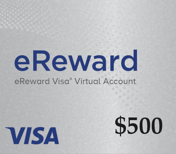 Prepaid Visa eReward USD 500 Gift Card