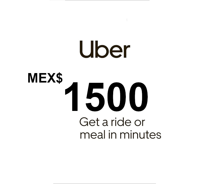 Uber MXN 1500 Gift Card MX