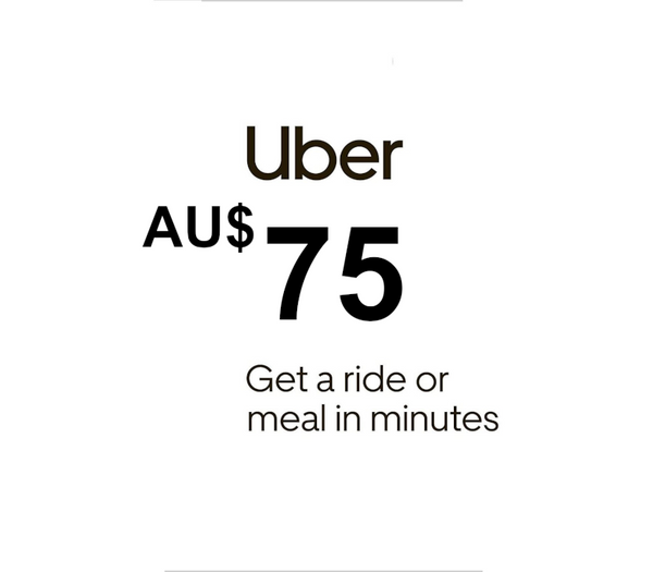 Uber AUD 75 Gift Card AU