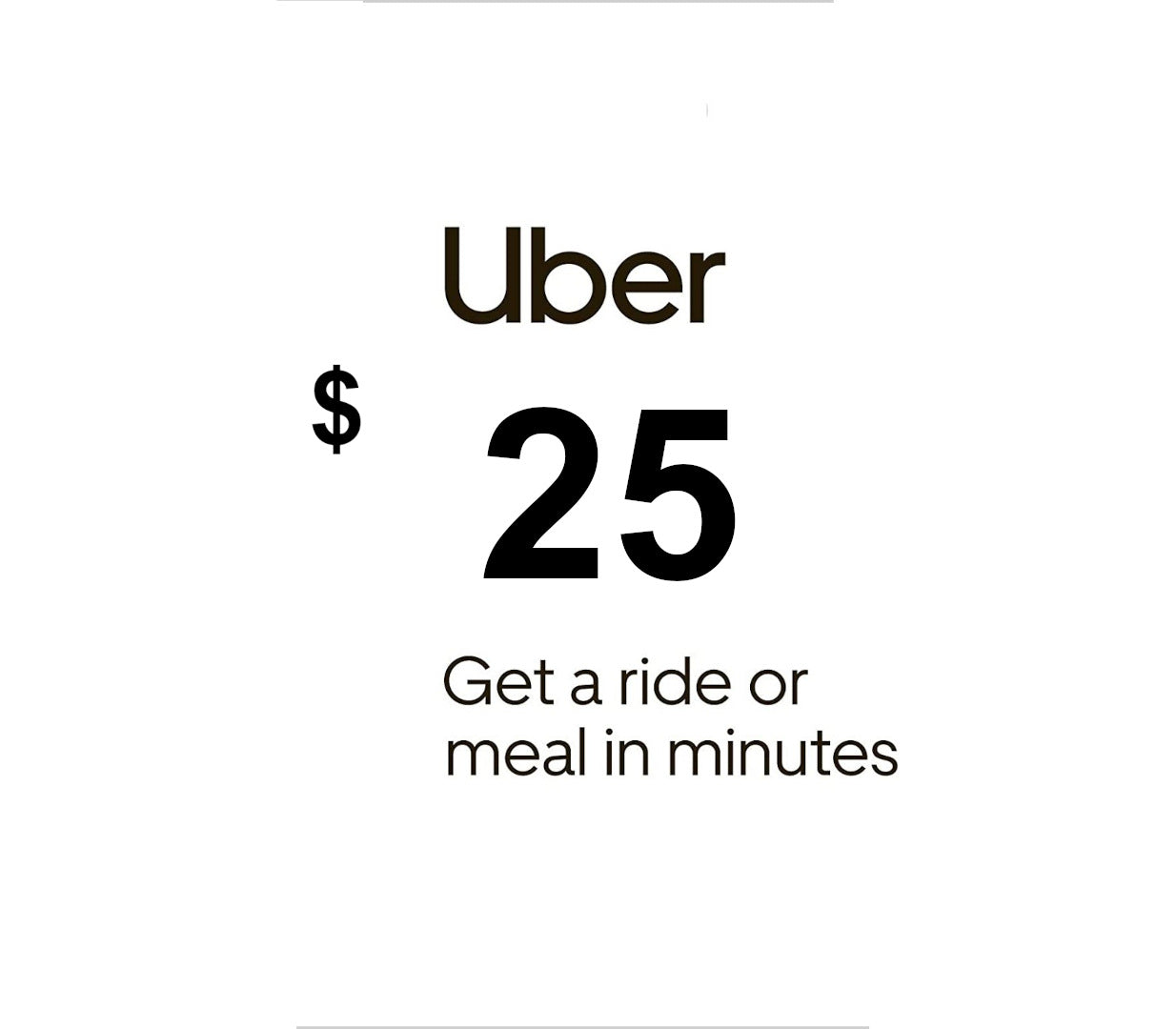 Uber USD 25 Voucher