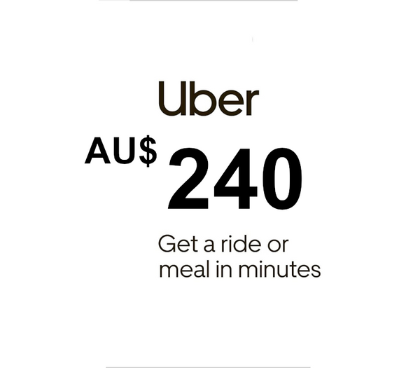 Uber AUD 240 Gift Card AU