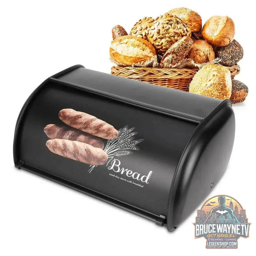 🥖 Boîte de rangement en acier inoxydable – Grand conteneur cuisine avec ouverture coulissante - Legeekshop