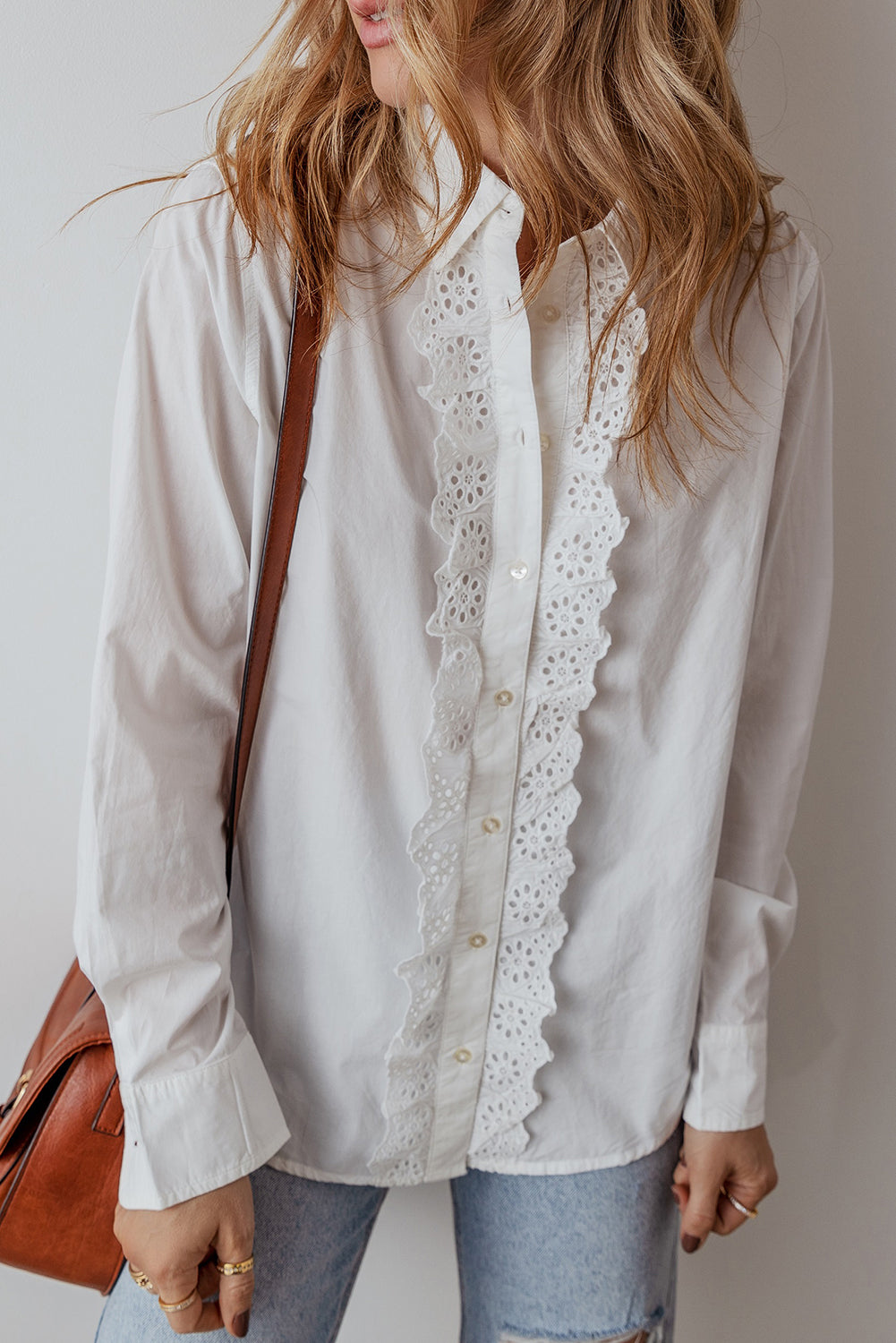 Chemise femme boutonnée — blanc