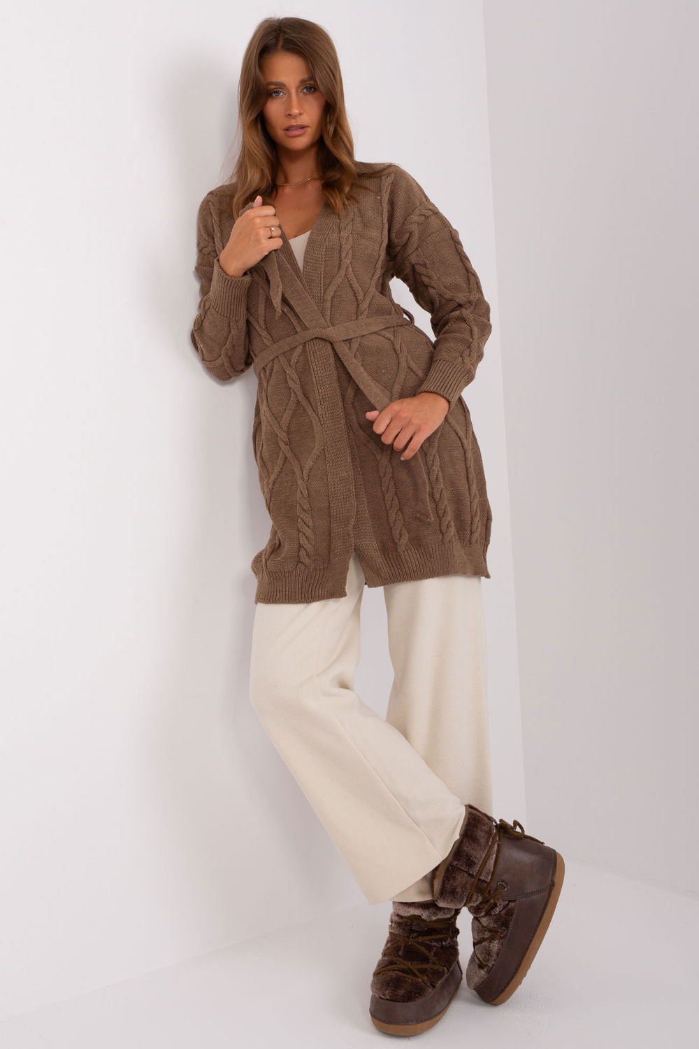 Cardigan femme Badu — brun