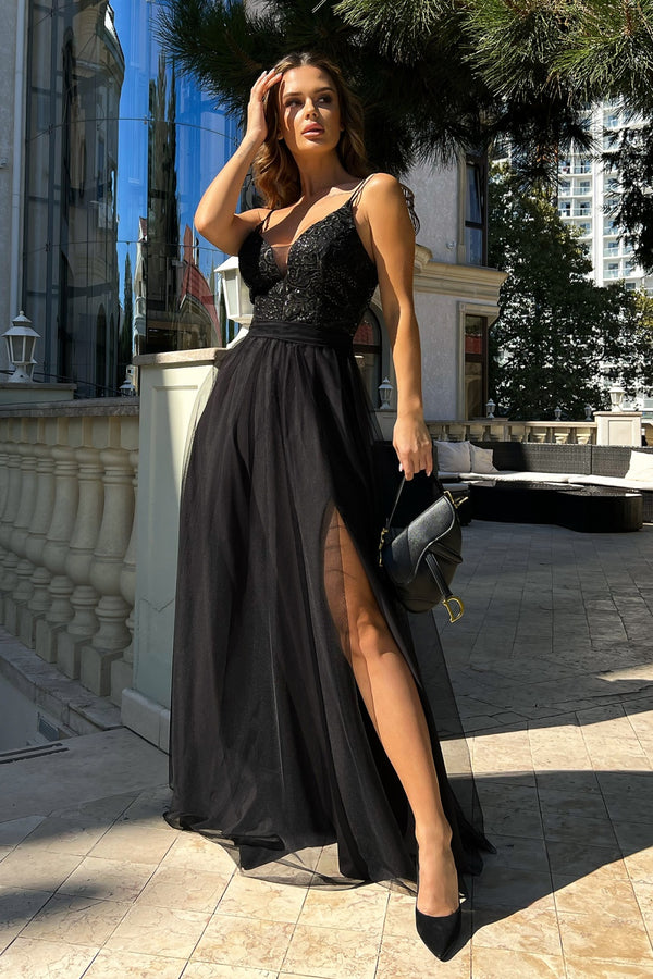 Robe femme Bicotone Longue Longue — noir