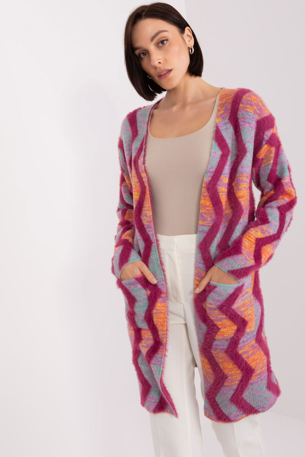Cardigan femme AT — rosé