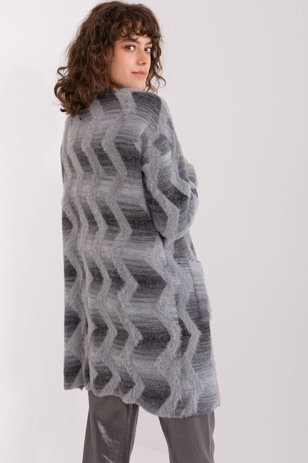 Cardigan femme AT — gris
