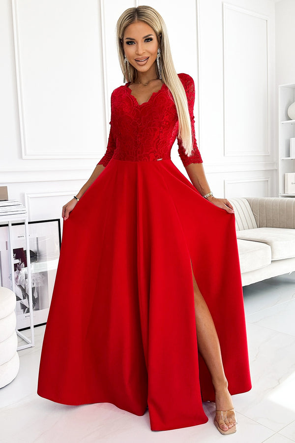 Robe femme Numoco Longue Longue — rouge