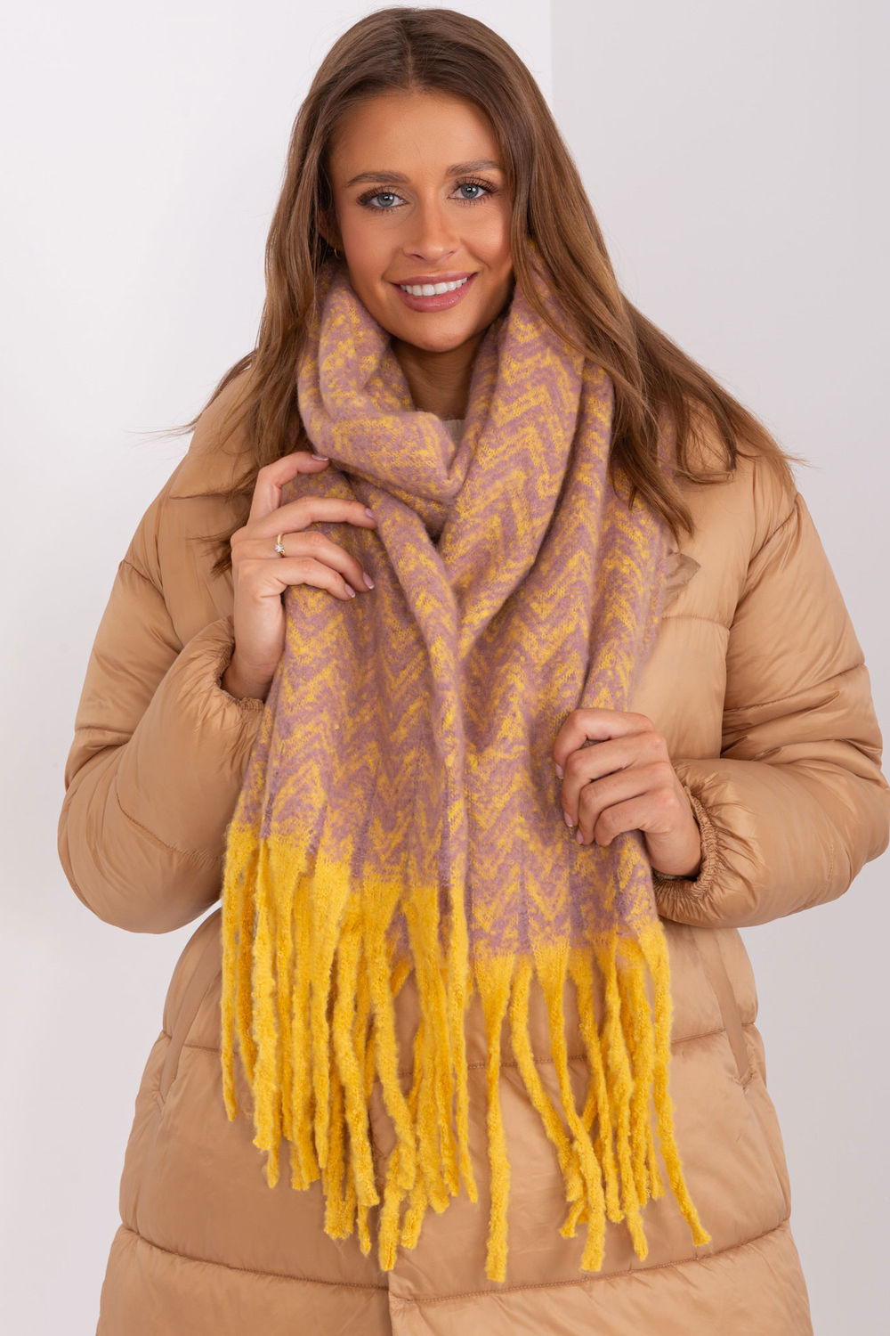 Châle femme AT — jaune
