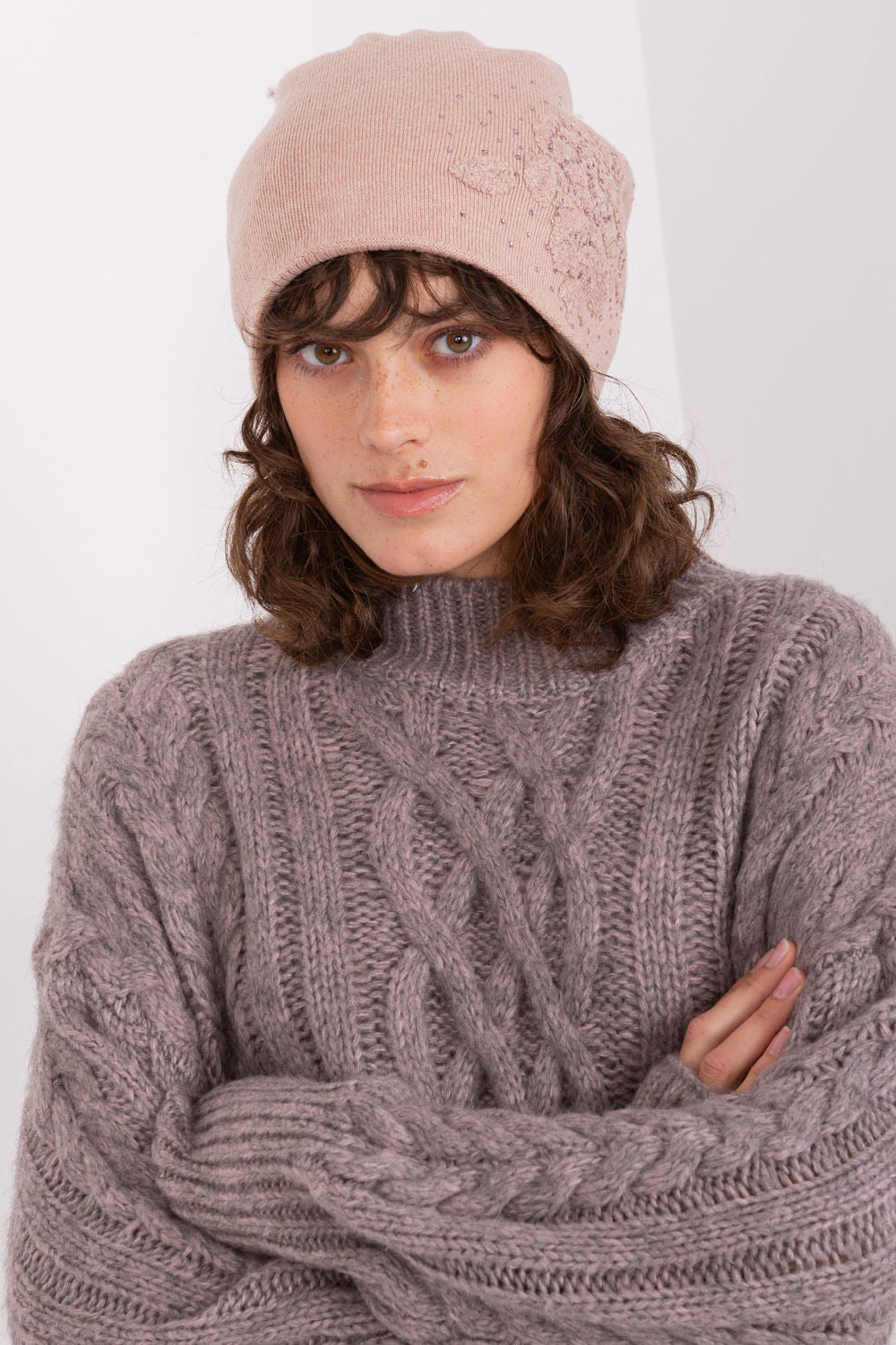 Bonnet femme AT — rosé