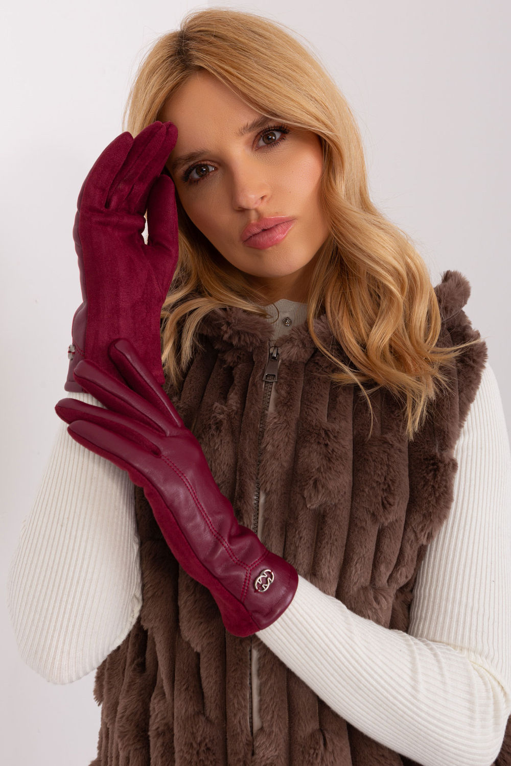 Gants femme AT — rouge