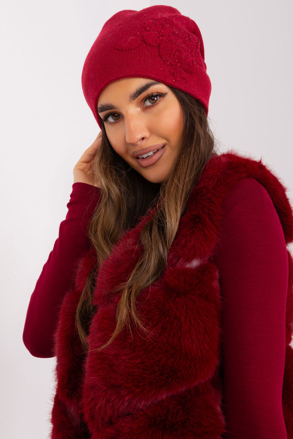 Bonnet femme AT — rouge
