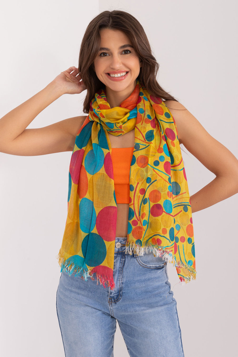 Foulard femme AT — jaune