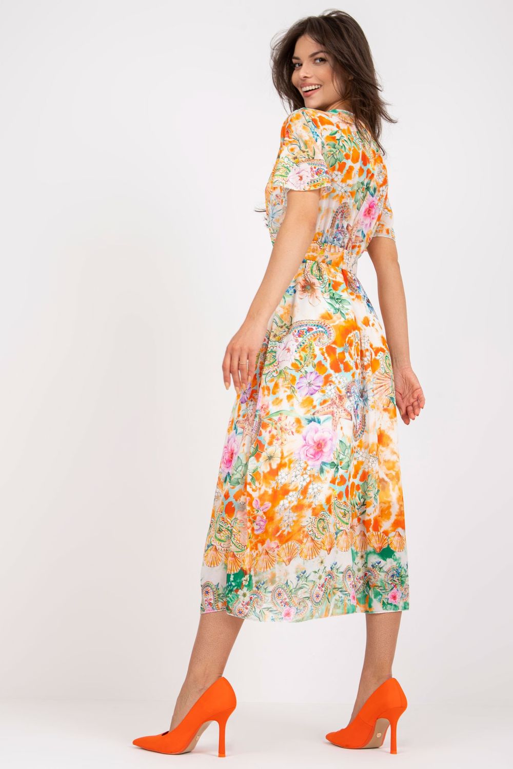 Robe femme Italy Moda De Jour De — orange